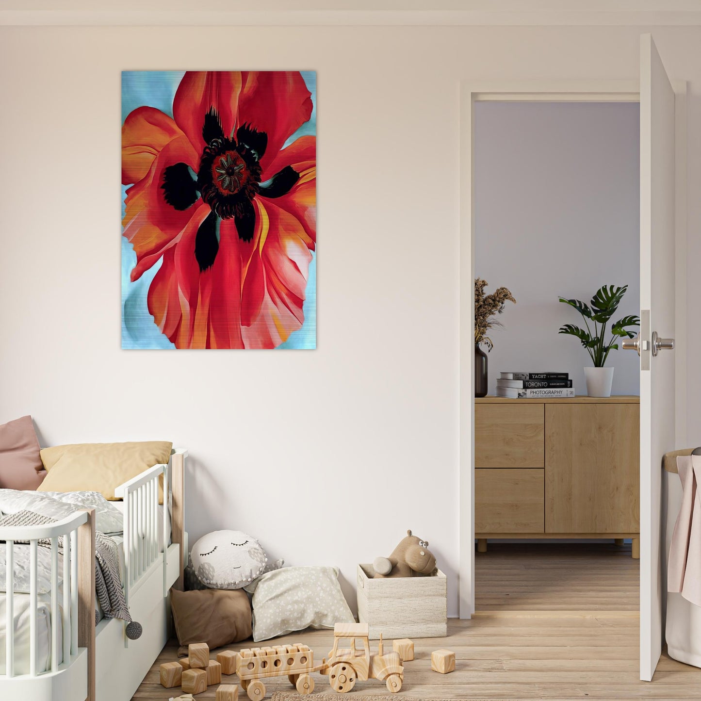 Red Poppy VI - Georgia O'Keeffe Brushed Aluminum Print - 70x100 cm / 28x40 inches | Georgia O'Keeffe Aluminum Print | Georgia O'Keeffe Prints