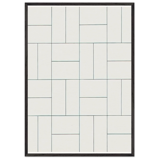 32 Rectangles - 1953 - Francois Morellet Framed Art Print – Black Wooden Frame - Default Title - -Framed Art Print