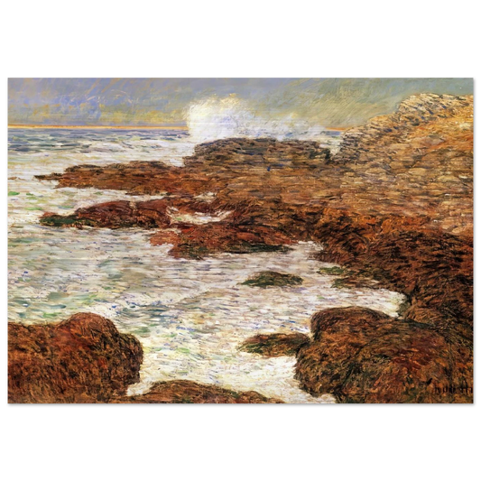 Seaweed and Surf, Appledore - Childe Hassam Brushed Aluminum Print - 70x100 cm / 28x40 inches | Childe Hassam Aluminum Print | Childe Hassam Prints