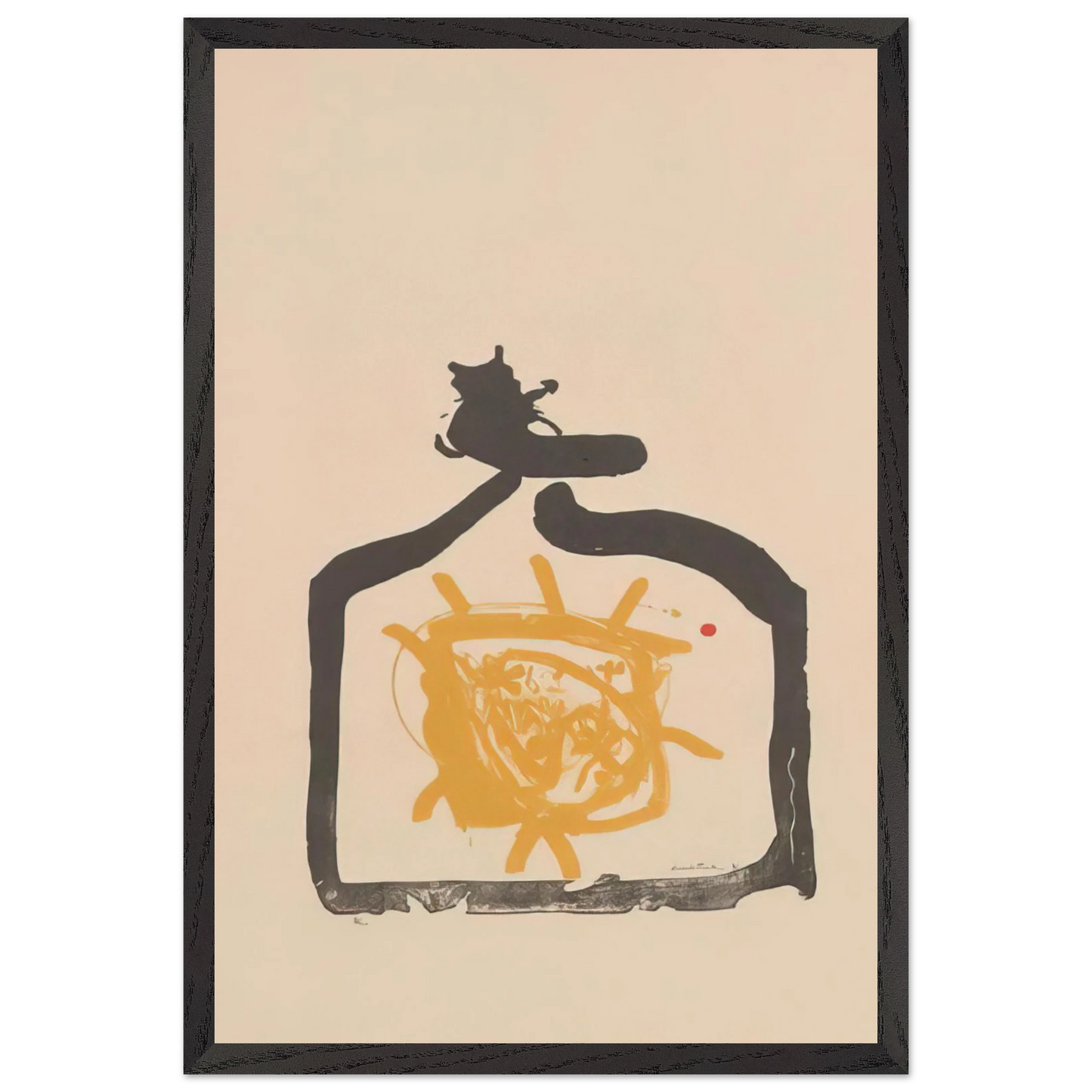 Helen Frankenthaler - May 26th Backwards - 1961 Wall art - 28x43  cm / XL (11x17 inches) - Premium Wooden Framed Poster With Fine Art Paper - Wood frame