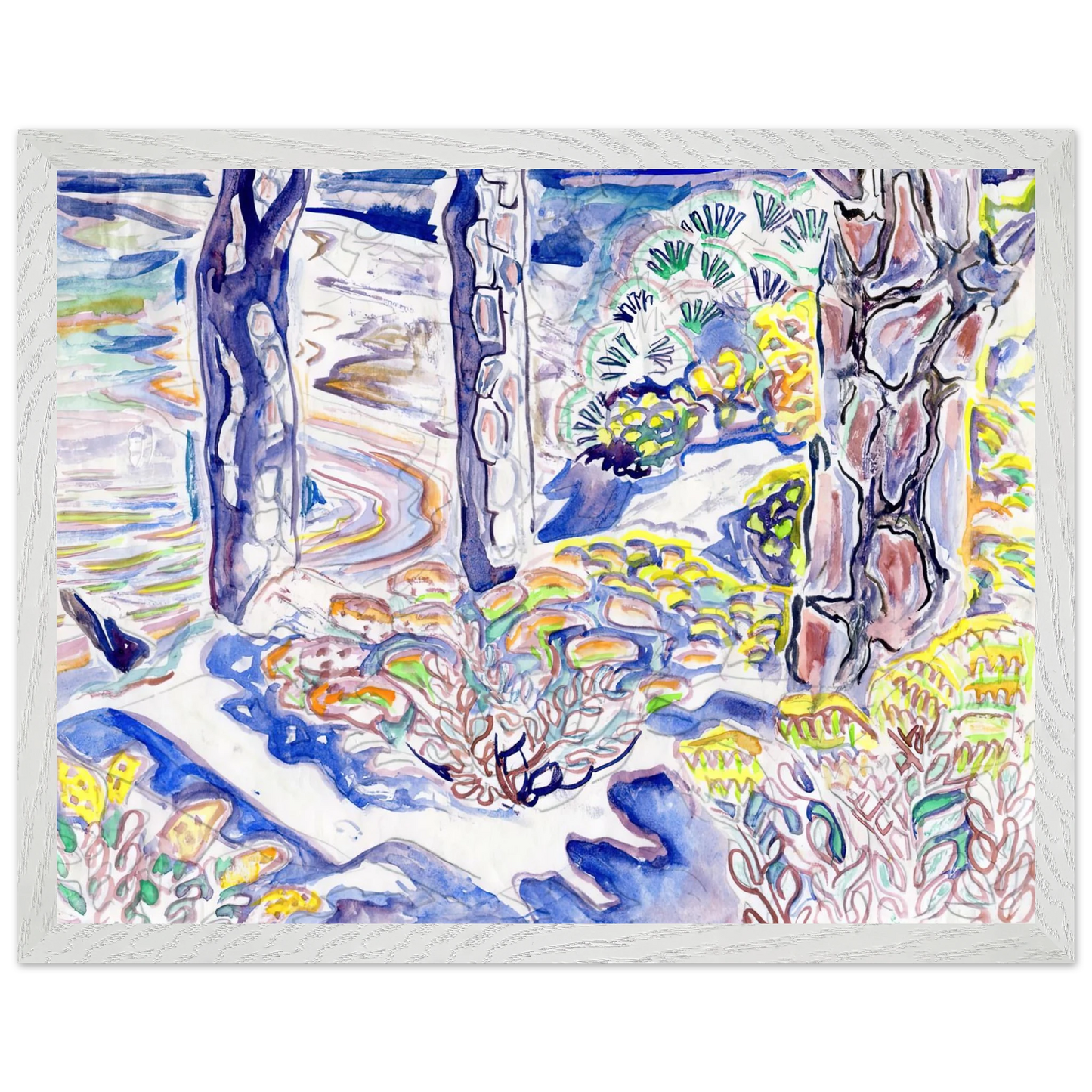 Walter Inglis Anderson - Walter Anderson Wall art - 70x100 cm / 28x40 Inches - Premium Wooden Framed Poster With Fine Art Paper - White frame
