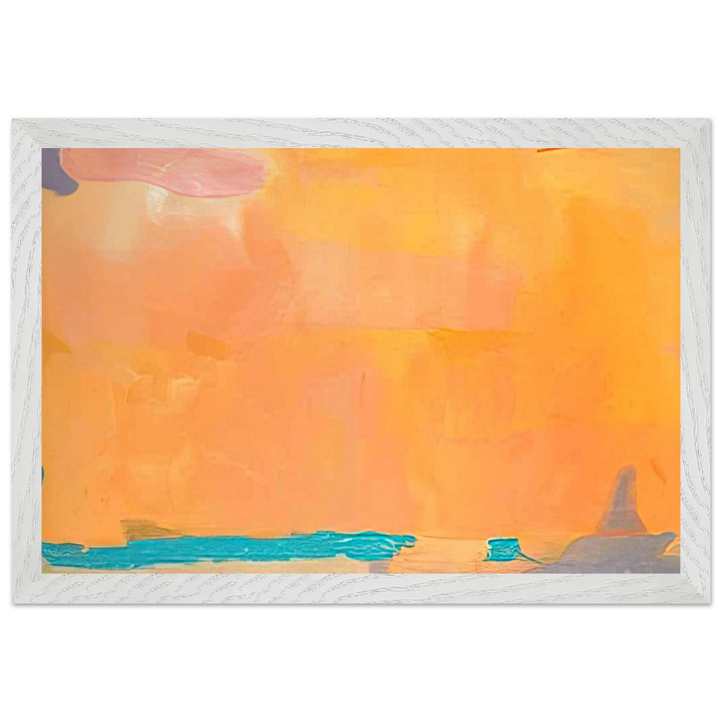 Helen Frankenthaler - Royal Fireworks - 1975 Wall art - 40x50 cm / 16x20 inches - Premium Wooden Framed Poster With Fine Art Paper - White frame