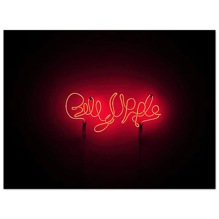 Billy Apple - Neon Signature Red - 1967  75x100 cm / 30x40inches Fine Art Poster