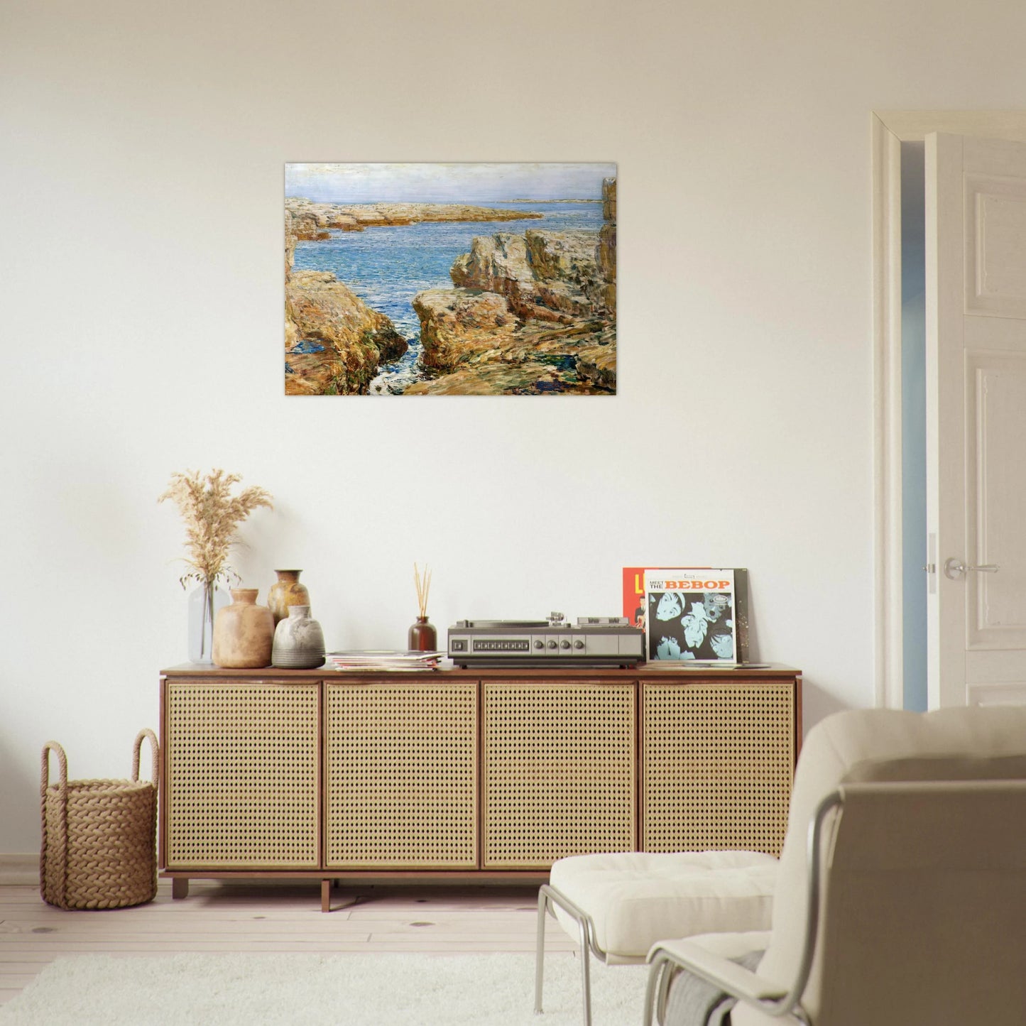 Coast Scene, Isles of Shoals - Childe Hassam Brushed Aluminum Print - 70x100 cm / 28x40 inches | Childe Hassam Aluminum Print | Childe Hassam Prints