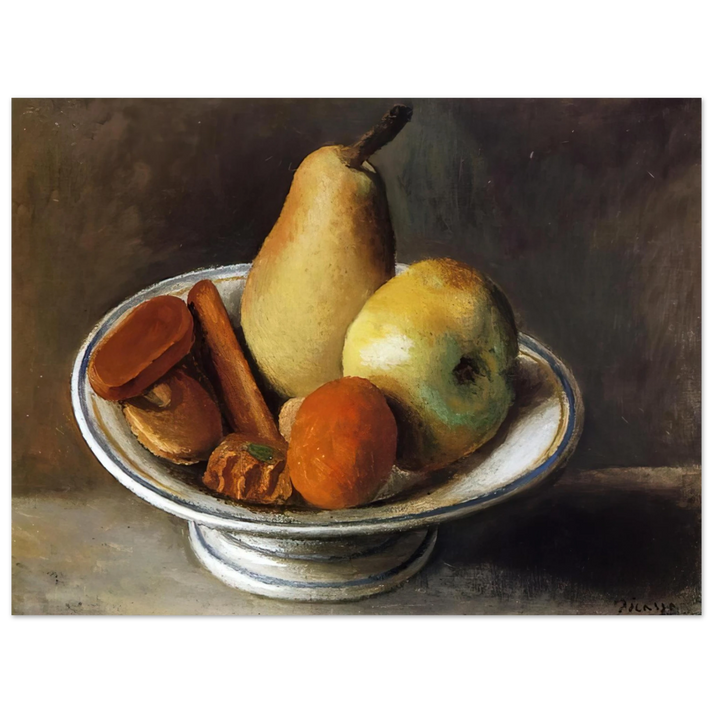 Pablo Picasso - Fruit Bowl with Fruit - 1918  75x100 cm / 30x40inches Fine Art Poster