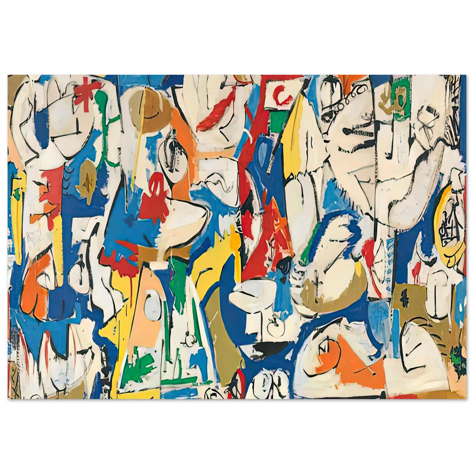 Helen Frankenthaler - The Jugglers, 1951- Wall Art - 28x40 inches / 70x70 cm - Canvas (Imperial) - -