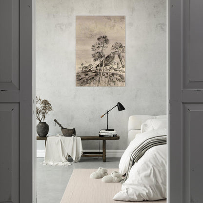 Cottages and Trees - Vincent van Gogh Brushed Aluminum Print - 70x100 cm / 28x40 inches | Vincent van Gogh Aluminum Print | Vincent van Gogh Prints