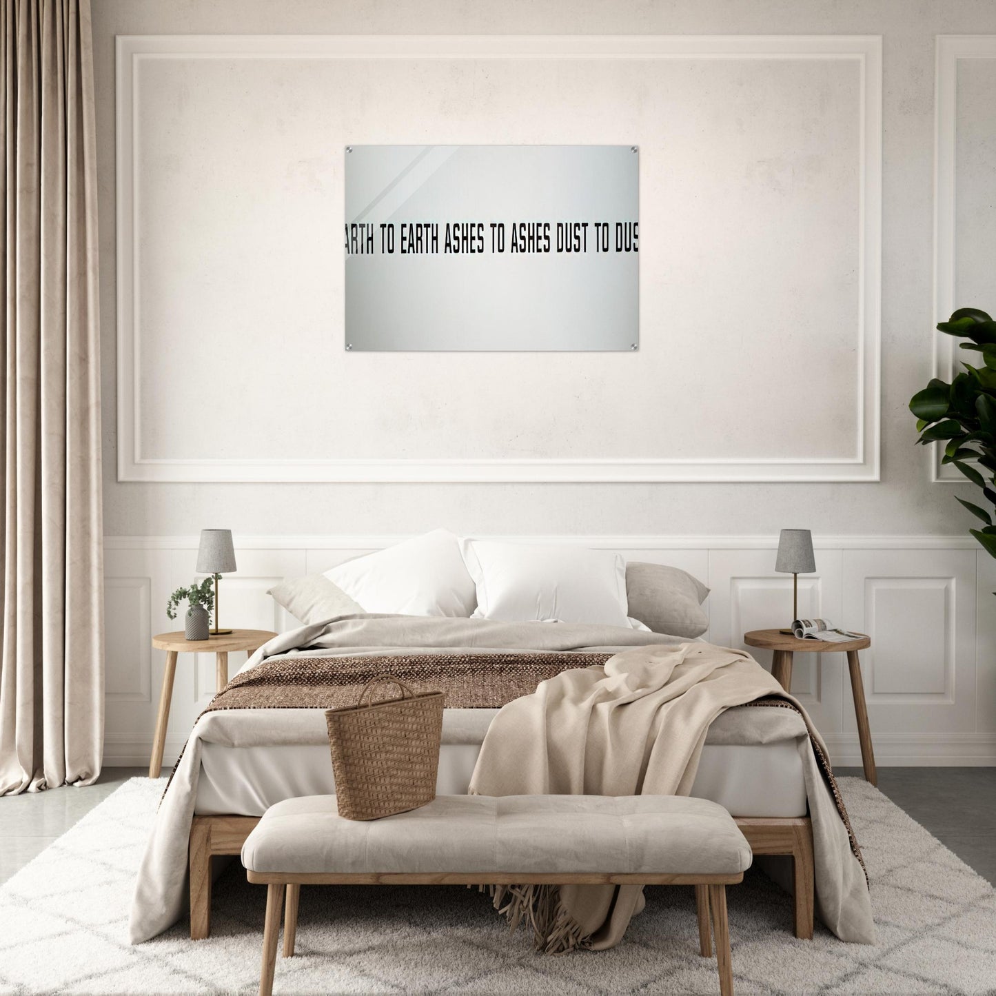 Earth to Earth Ashes to Ashes Dust to Dust - 1970 - Lawrence Weiner Acrylic Print - 70x100 cm / 28x40″ inches | Lawrence Weiner Wall Art | Lawrence Weiner Prints