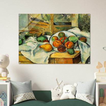Table, Napkin and Fruit - Paul Cézanne Acrylic Print - 70x100 cm / 28x40″ inches