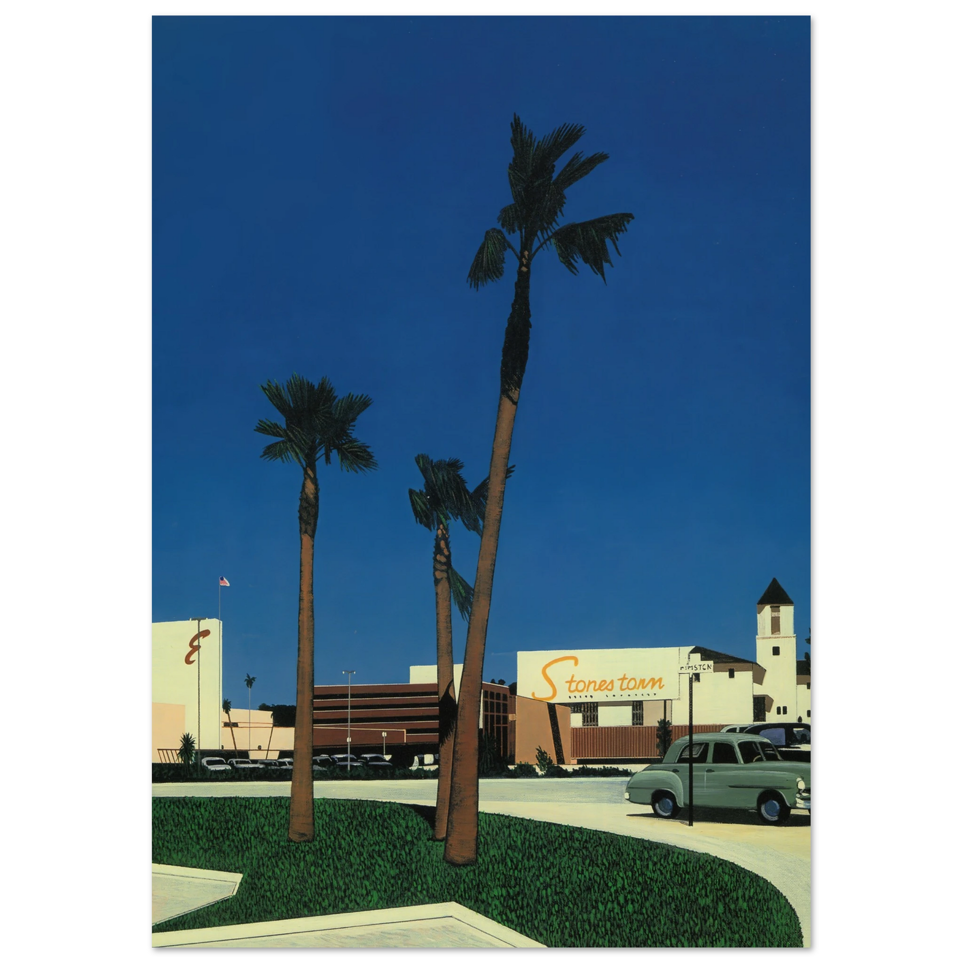 Hiroshi Nagai - In the beginning IV Mall Wall Art - 60x80 cm / 24x32 inches - Premium Wooden Framed Poster With Fine Art Paper - Black frame