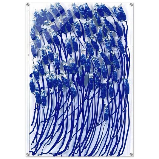 Blue Paint Tubes - 1990 - Arman Acrylic Print - 70x100 cm / 28x40″ inches | Arman Wall Art | Arman Prints