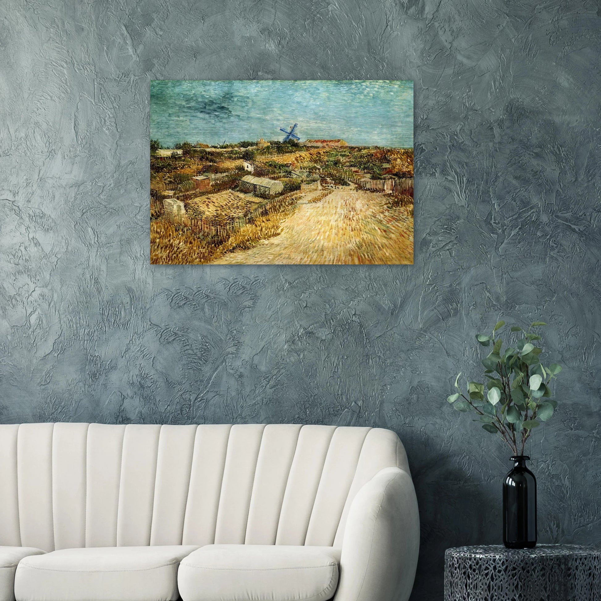 Vegetable Gardens in Montmartre - Vincent van Gogh Brushed Aluminum Print - 70x100 cm / 28x40 inches | Vincent van Gogh Aluminum Print | Vincent van Gogh Prints