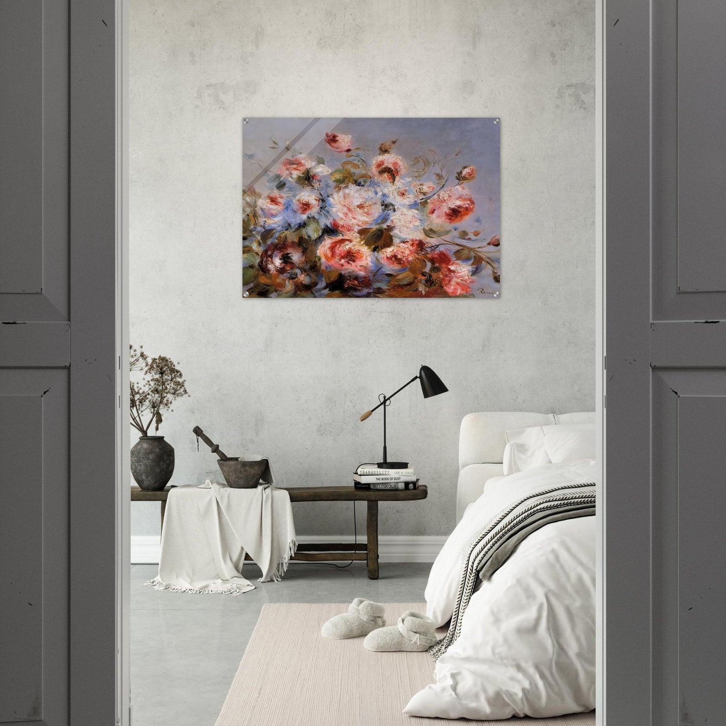 Roses from Wargemont - Pierre-Auguste Renoir Acrylic Print - 70x100 cm / 28x40″ inches | Pierre-Auguste Renoir Wall Art | Pierre-Auguste Renoir Prints