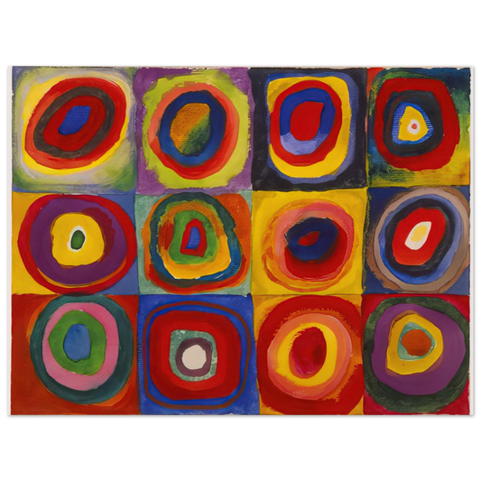 Wassily Kandinsky - COLOR STUDY SQUARES WITH CONCENTRIC CIRCLES 1913 Fine Art Poster - Default Title