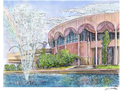 ASU Belk Library Art Print | Premium Fine Art Print | RedKalion
