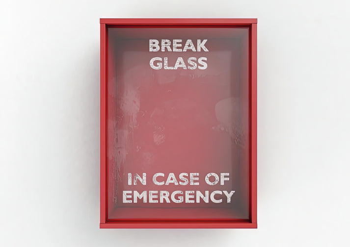 Break In Case of Emergency Box Art Print | RedKalion
