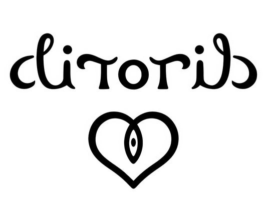 Clitoris Ambigram Tattoo Heart Art Print | RedKalion