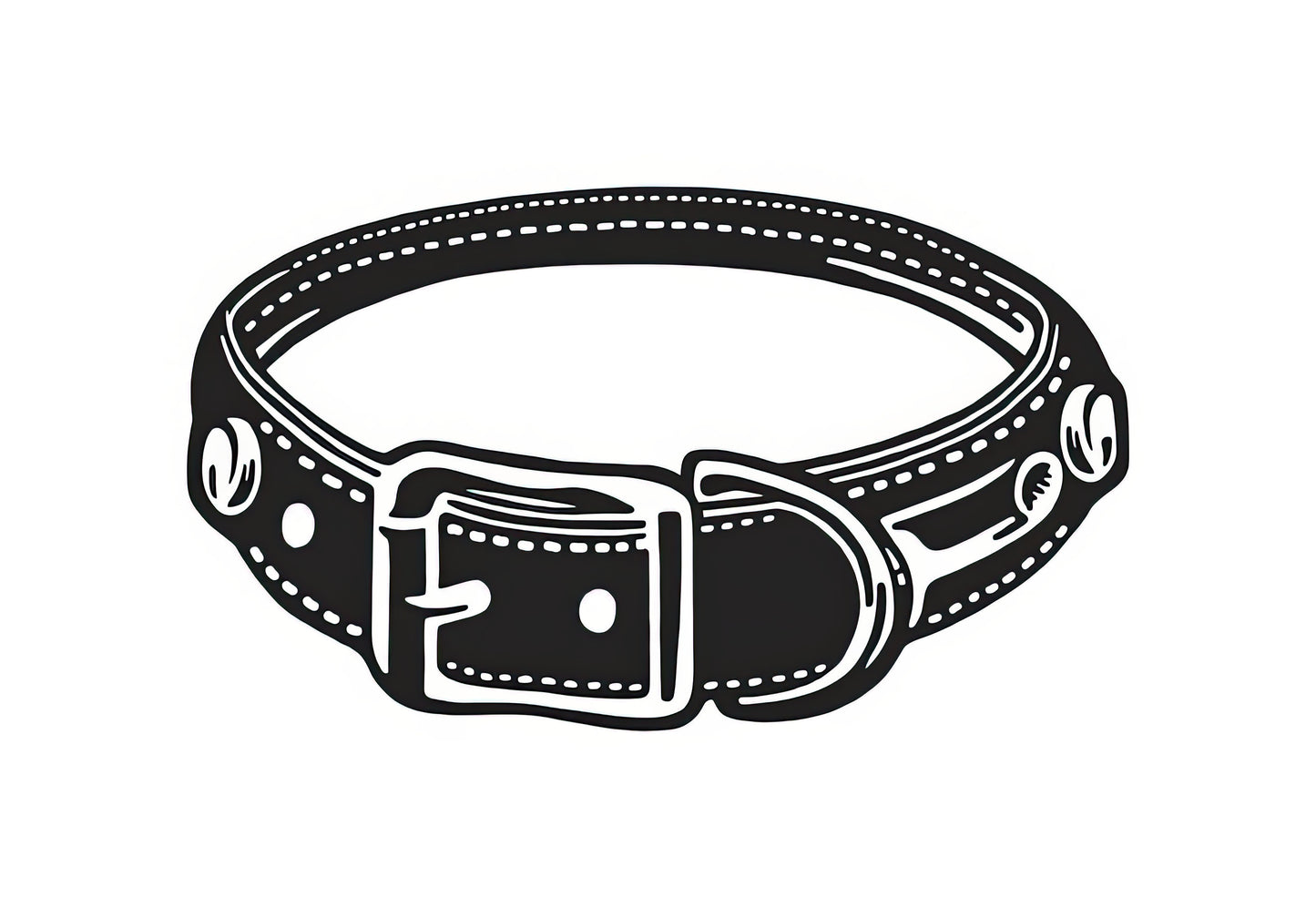 Dog Collar Drawing Art Print | Premium Fine Art Reproduction | RedKalion