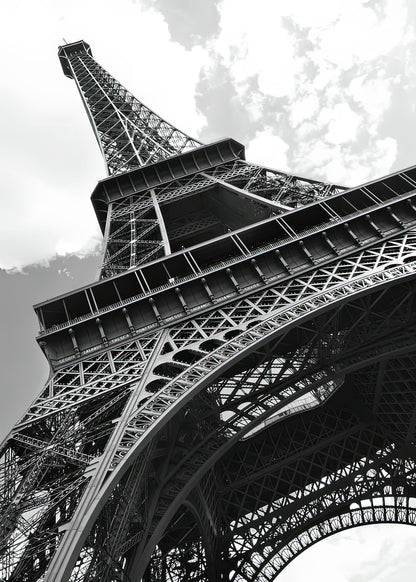 Eiffel Tower Black and White Art Print | Museum-Quality Fine Art | RedKalion