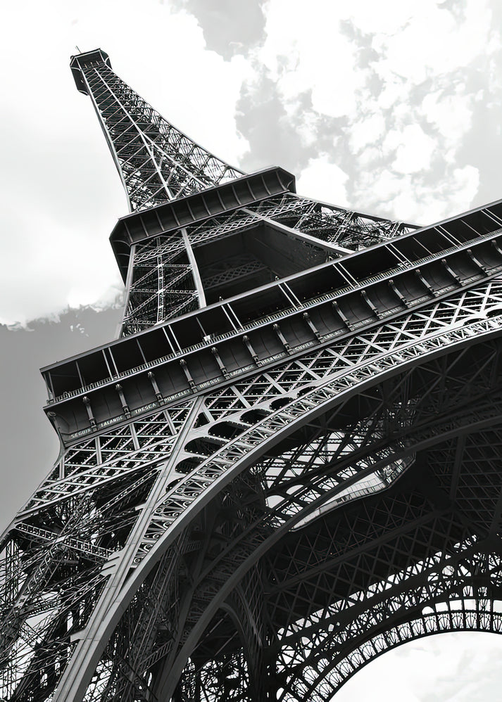 Eiffel Tower Black and White Art Print | Museum-Quality Fine Art | RedKalion