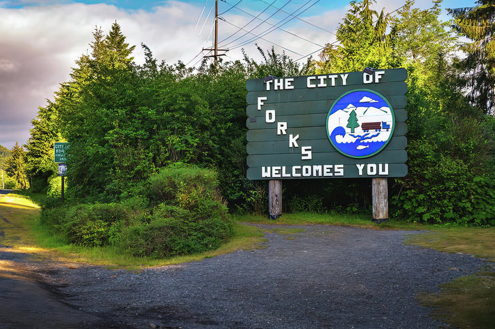 Forks Welcome Sign Art Print | Premium Museum-Quality Print | RedKalion