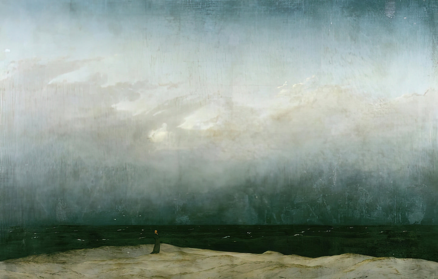 Friedrich Monk by the Sea Art Print | Premium Fine Art Print | RedKalion