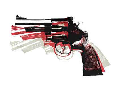 Gun Artwork: Revolver on White Fine Art Print | RedKalion