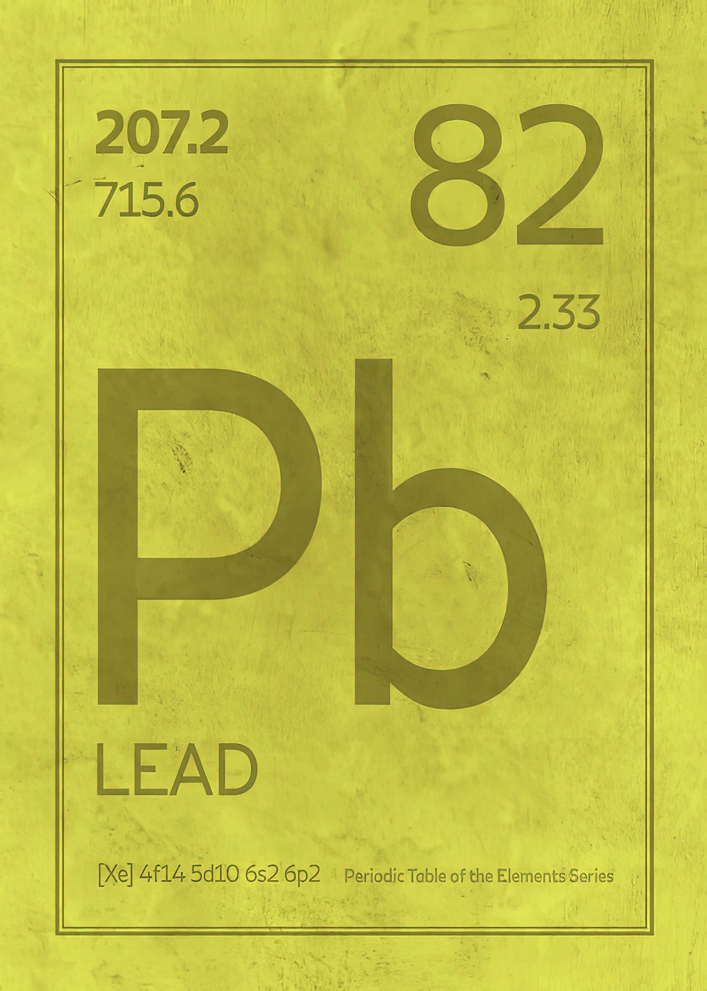 Lead (Pb) Element Symbol Periodic Table Art Print | RedKalion