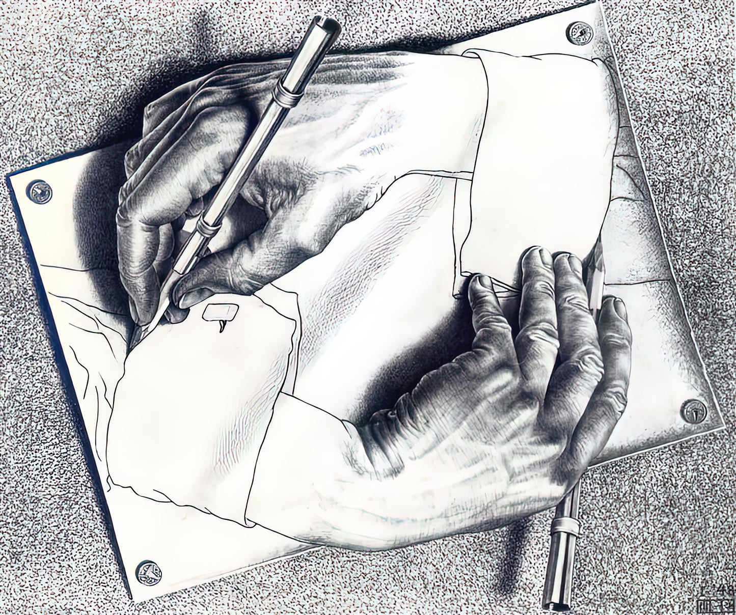M.C. Escher Drawing Hands Art Print | Museum-Quality Fine Art Print | RedKalion