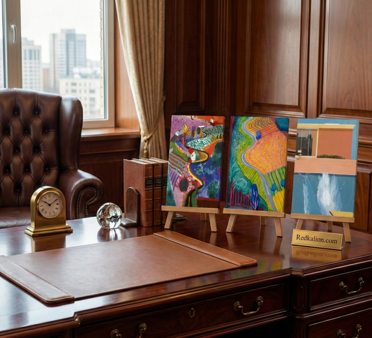 David Hockney Inspired Canvas Trio – Iconic Pop Art Bundle (Set of 3)