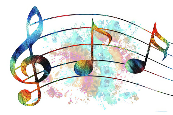 Music Art Prints: Fine Art Prints of Colorful Notes | RedKalion