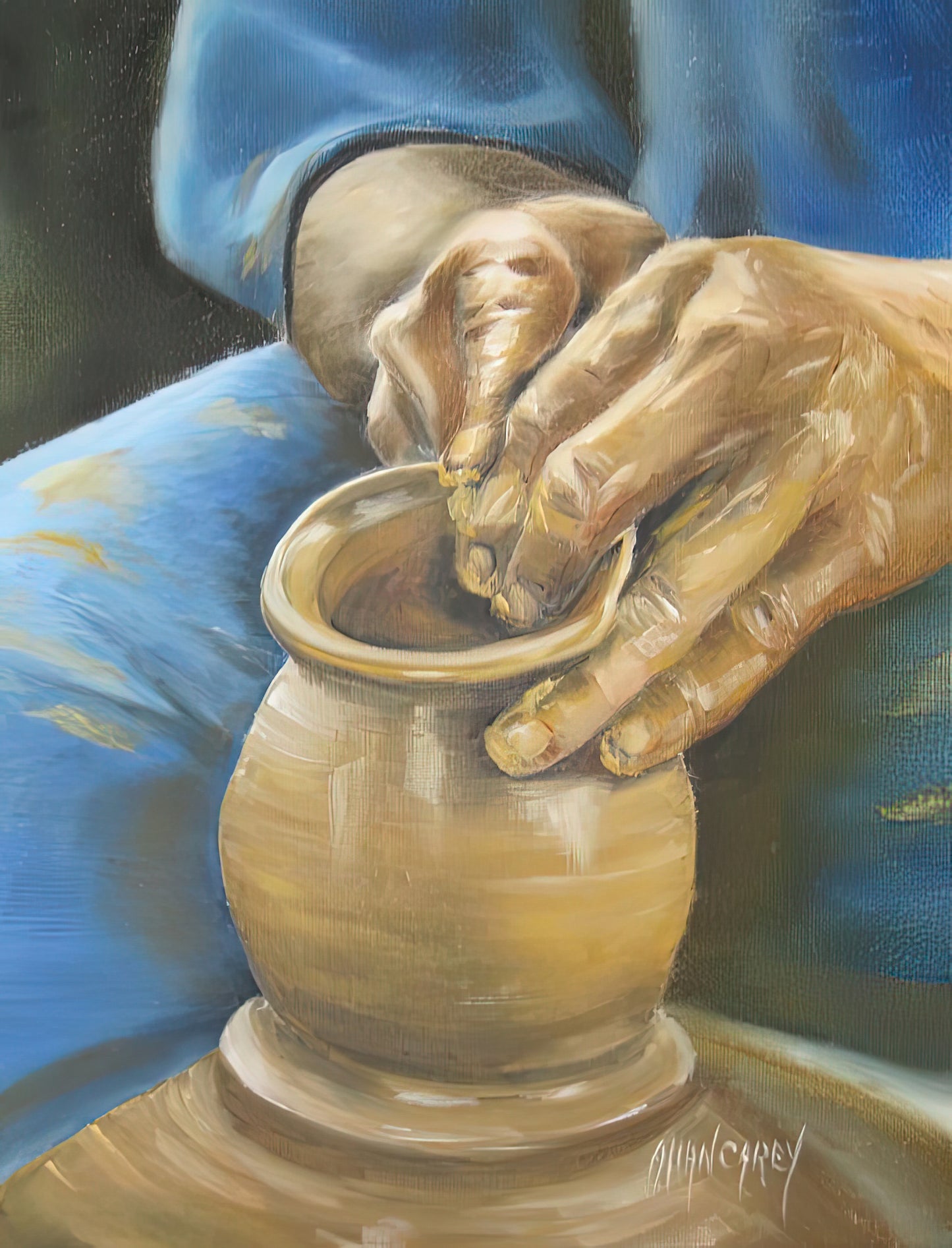 Painting Potter Art Print | Museum-Quality Reproduction | RedKalion