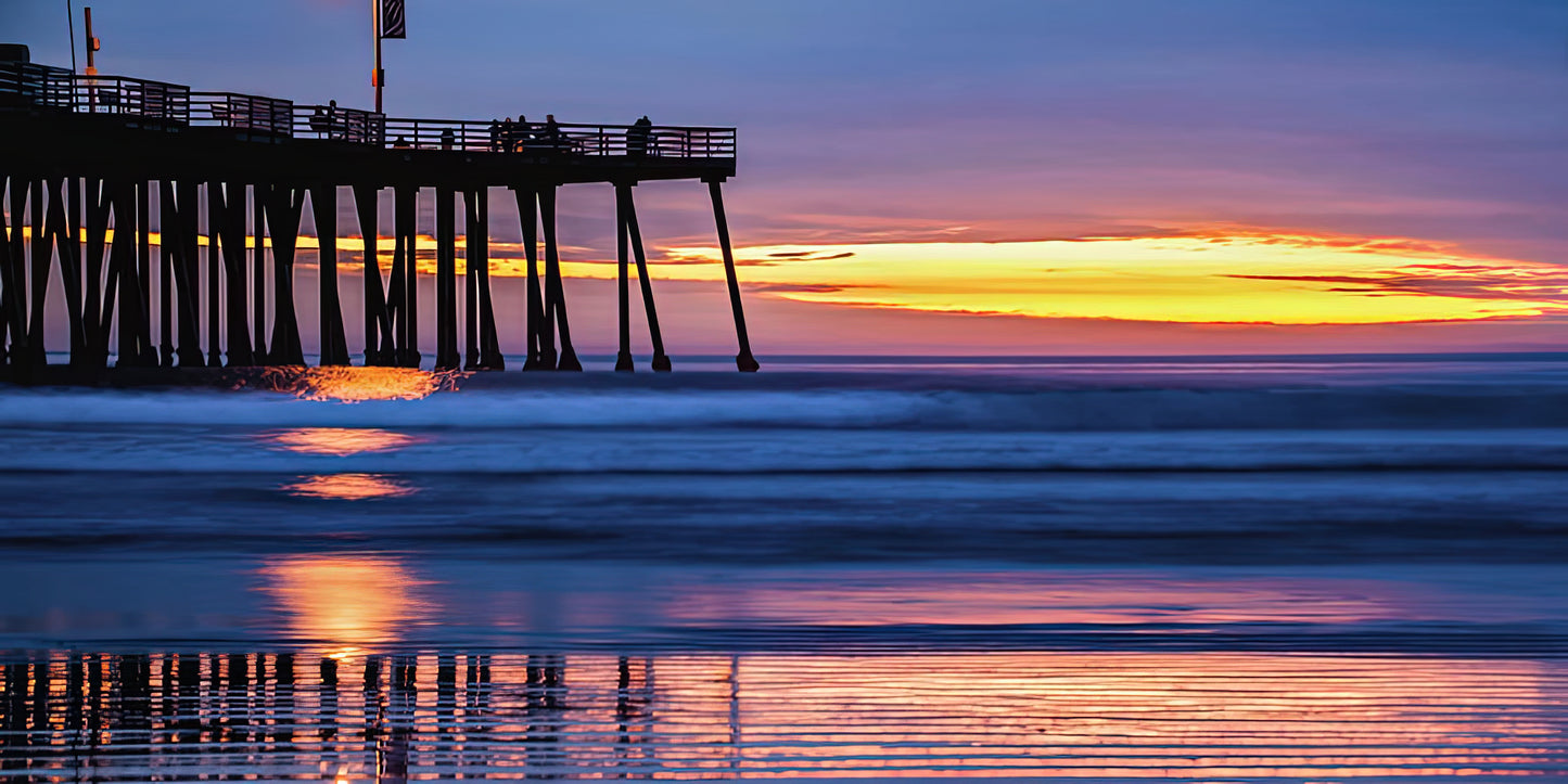 Pismo Beach Sunset Art Print | California Panorama Fine Art Print | RedKalion