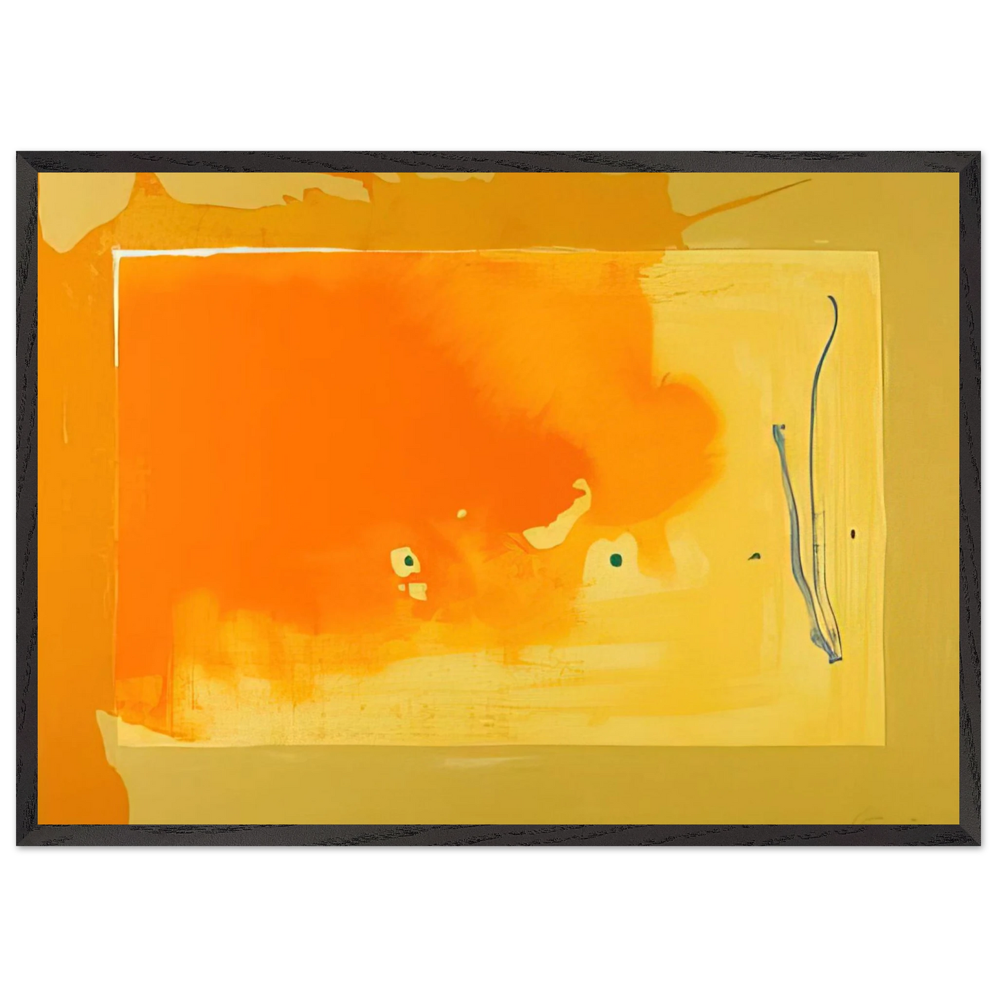 Helen Frankenthaler - Bilbao - 1998 Wall art - 30x40 cm / 12x16 inches - Premium Wooden Framed Poster With Fine Art Paper - Wood frame