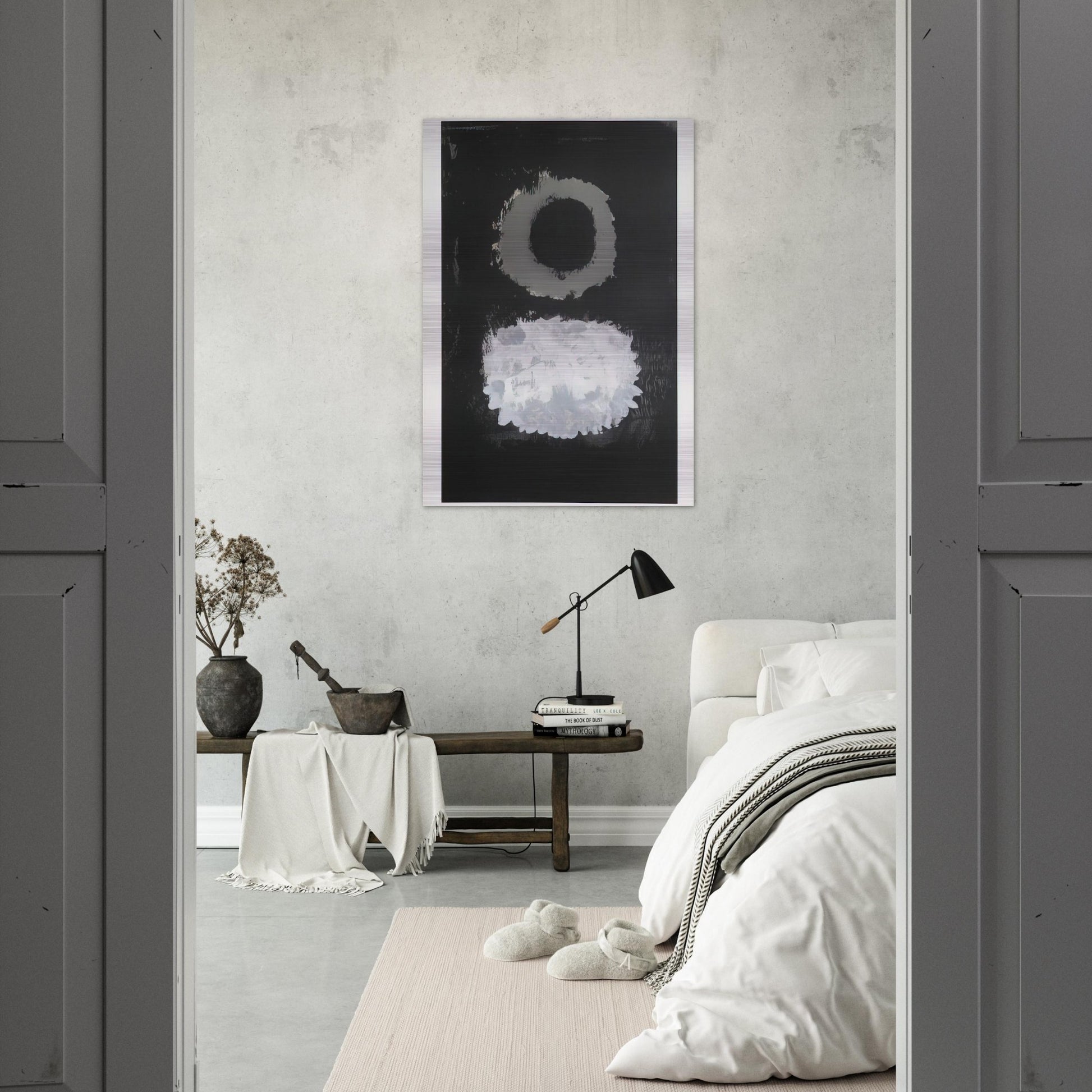 Black Field - 1972 - Adolph Gottlieb Brushed Aluminum Print - 70x100 cm / 28x40 inches | Adolph Gottlieb Aluminum Print | Adolph Gottlieb Prints