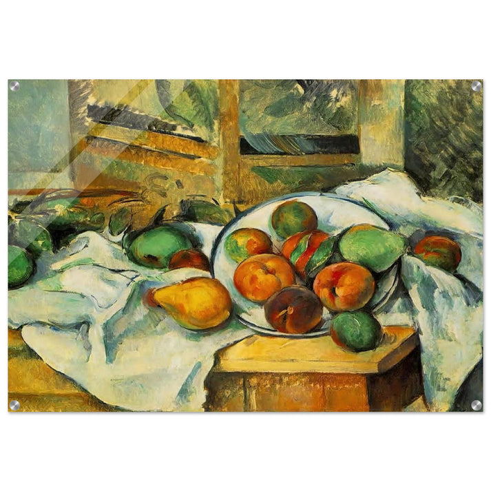 Table, Napkin and Fruit - Paul Cézanne Acrylic Print - 70x100 cm / 28x40″ inches
