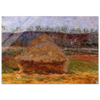 Grainstack at Giverny - claude monet Acrylic Print - 70x100 cm / 28x40″ inches
