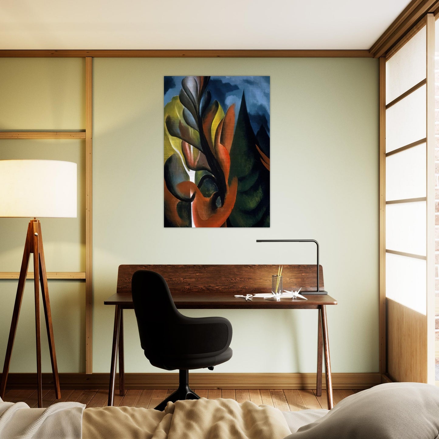 Maple and Cedar, Lake George - Georgia O'Keeffe Brushed Aluminum Print - 70x100 cm / 28x40 inches | Georgia O'Keeffe Aluminum Print | Georgia O'Keeffe Prints