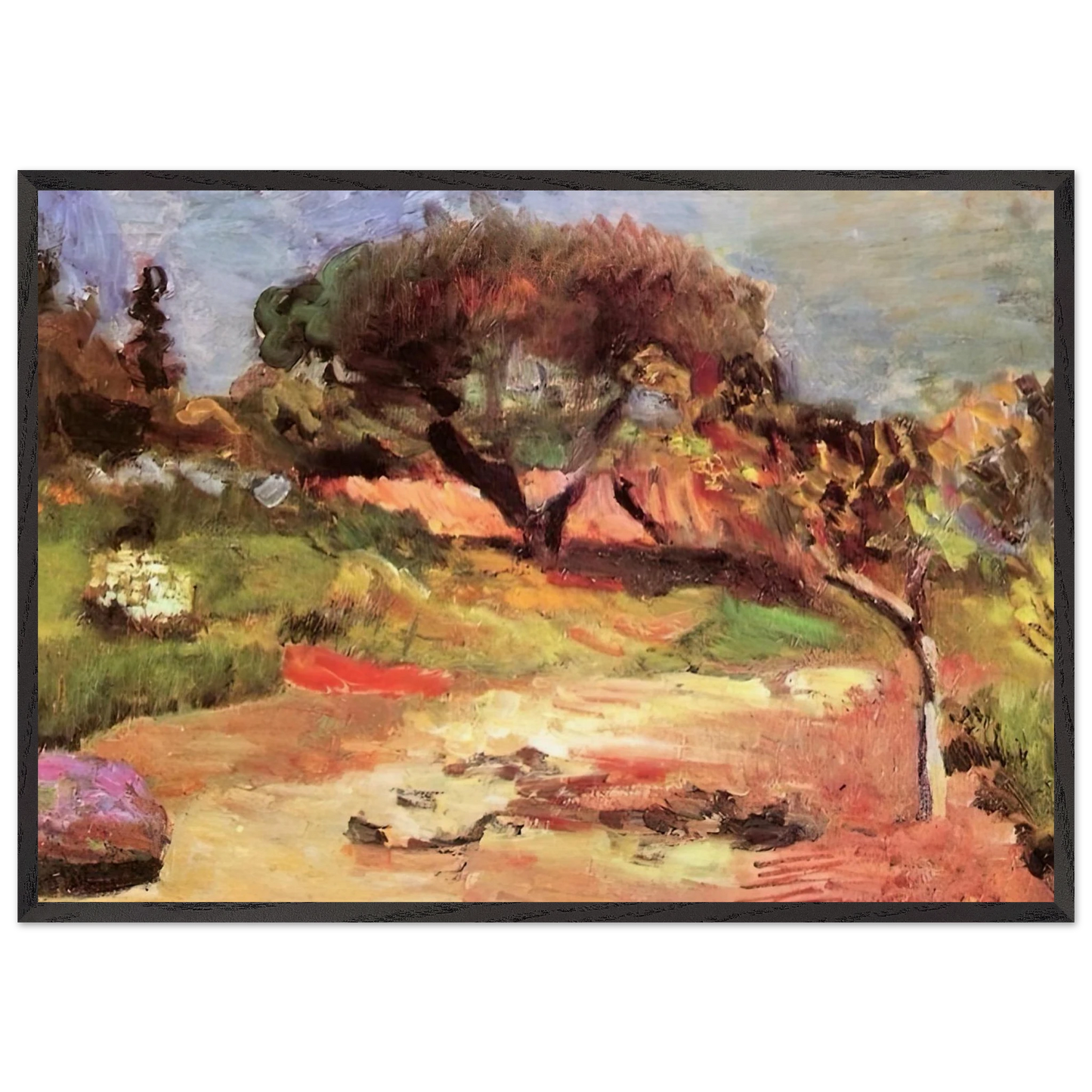CORSICAN LANDSCAPE 1898 0 - Henri Matisse Framed Art Print – Black Wooden Frame - Default Title - -Framed Art Print