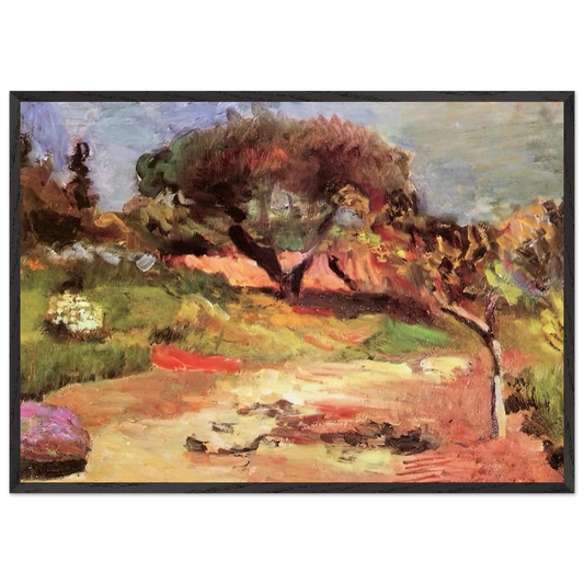 CORSICAN LANDSCAPE 1898 0 - Henri Matisse 70x100 cm / 28x40 inches Framed Art Print – Black Wooden Frame