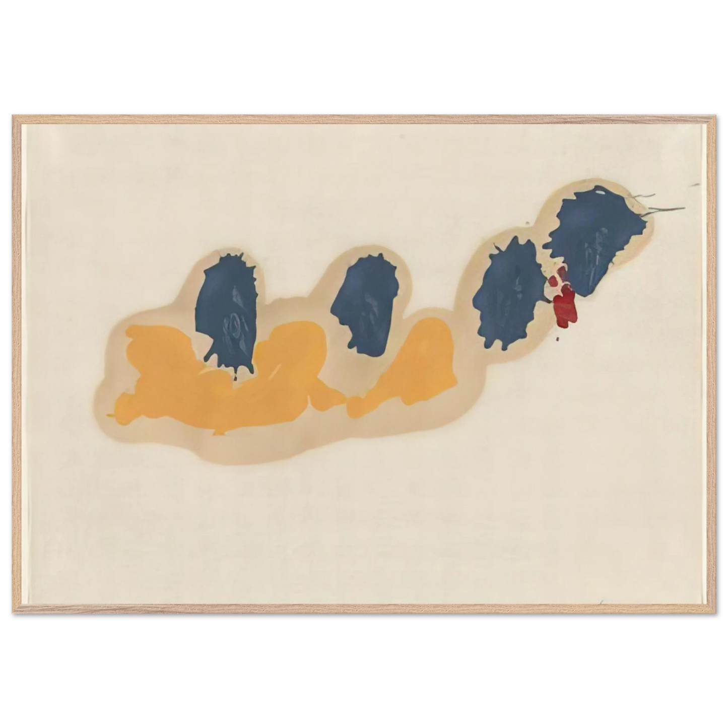 Helen Frankenthaler - April IV - 1960 Wall art - A3 (29.7 x 42  cm) - Premium Wooden Framed Poster With Fine Art Paper - White frame