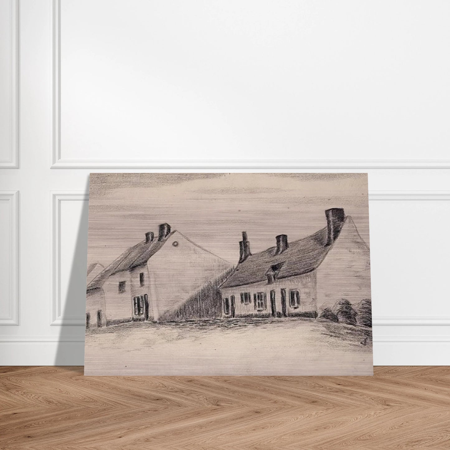 A Zandmennik house - Vincent van Gogh Brushed Aluminum Print - 70x100 cm / 28x40 inches | Vincent van Gogh Aluminum Print | Vincent van Gogh Prints