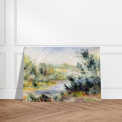 The Banks of a River, Rower in a Boat - Pierre-Auguste Renoir Acrylic Print - 70x100 cm / 28x40″ inches