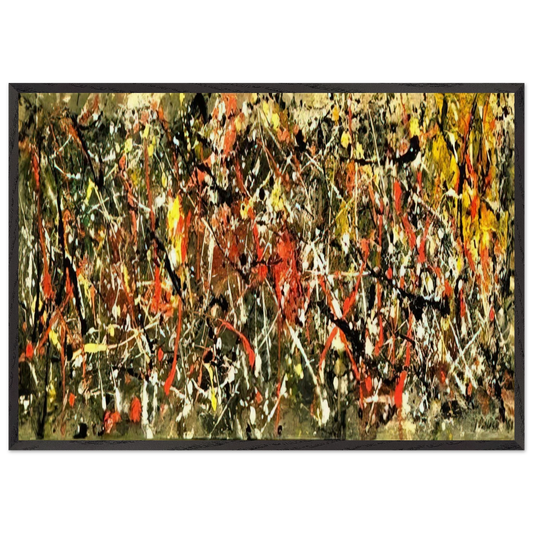 NUMBER 25 - Jackson Pollock Framed Art Print – Black Wooden Frame - Default Title - -Framed Art Print