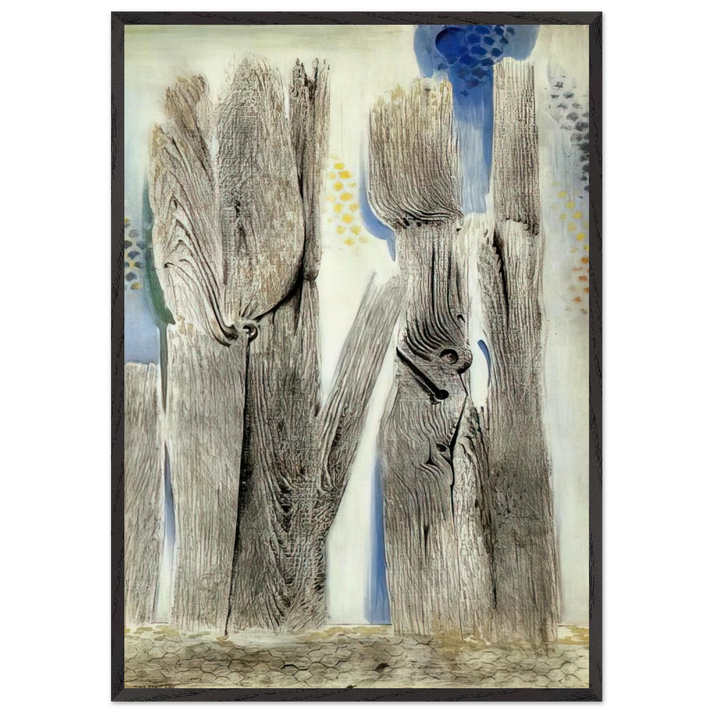 The Blue Forest - Max Ernst 70x100 cm / 28x40 inches Framed Art Print – Black Wooden Frame