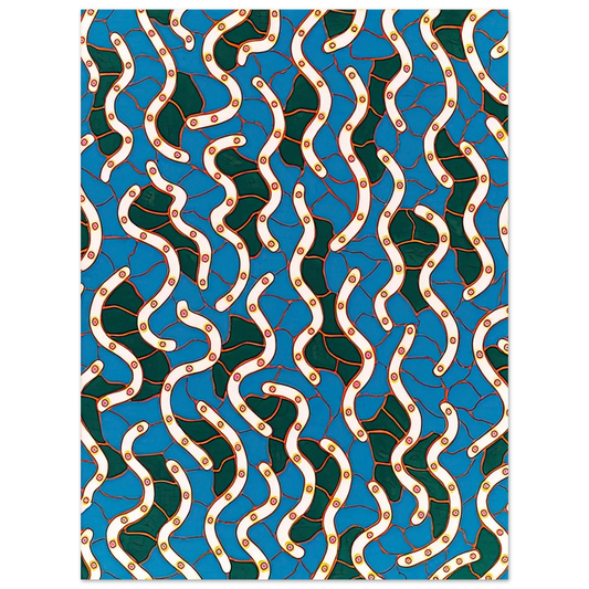 Yayoi Kusama - WAVES ON THE HUDSON RIVER 1988 Fine Art Poster - 13x18 cm / 5x7 inches