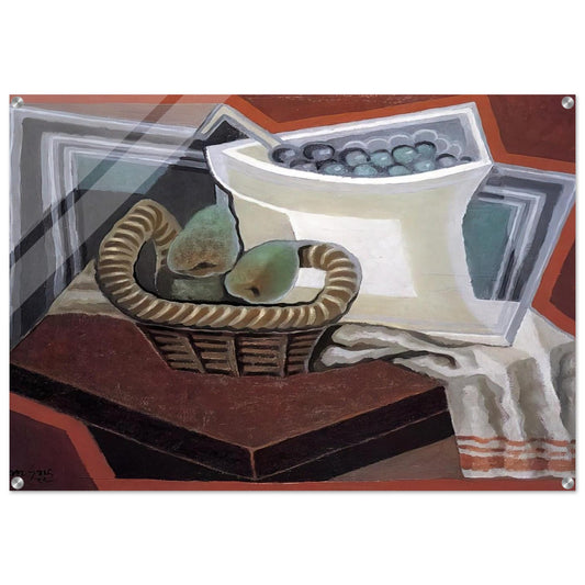 THE BASKET OF PEARS 1925 - Juan Gris Acrylic Print - 70x100 cm / 28x40″ inches | Juan Gris Wall Art | Juan Gris Prints
