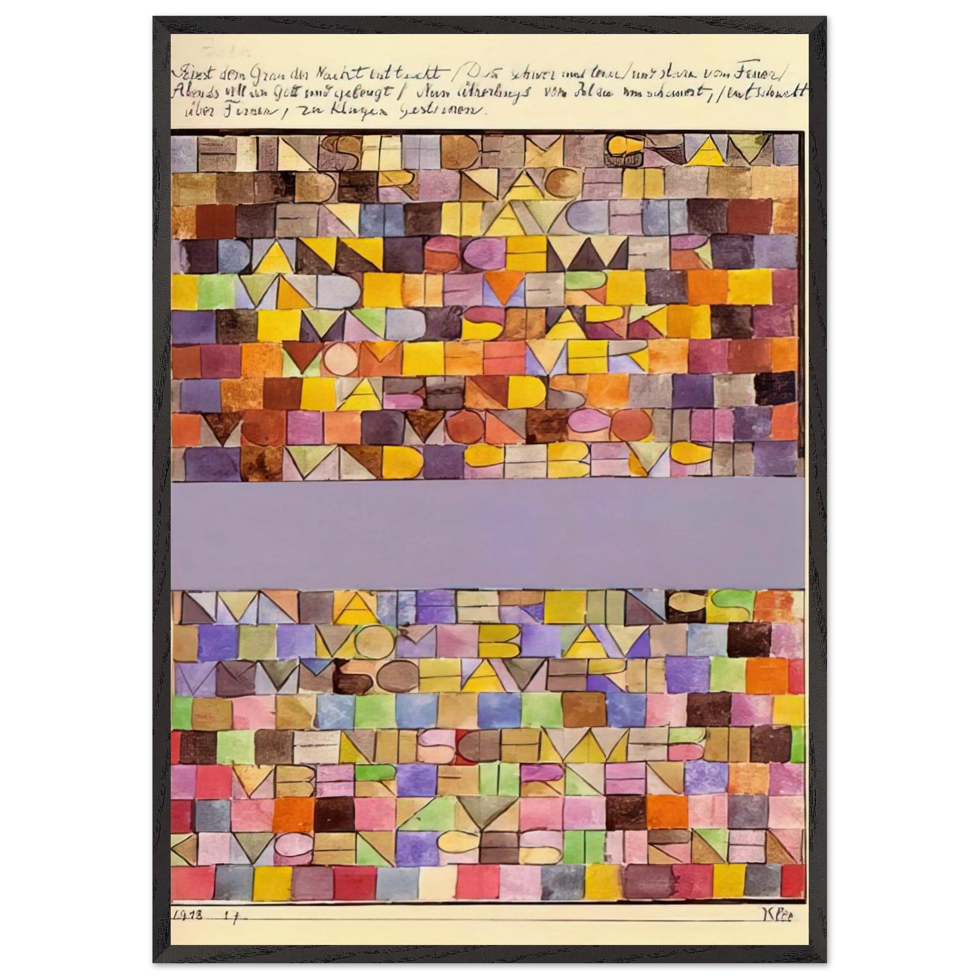 ONCE EMERGED FROM THE GRAY OF NIGHT 1918 - Paul Klee Framed Art Print – Black Wooden Frame - Default Title - -Framed Art Print