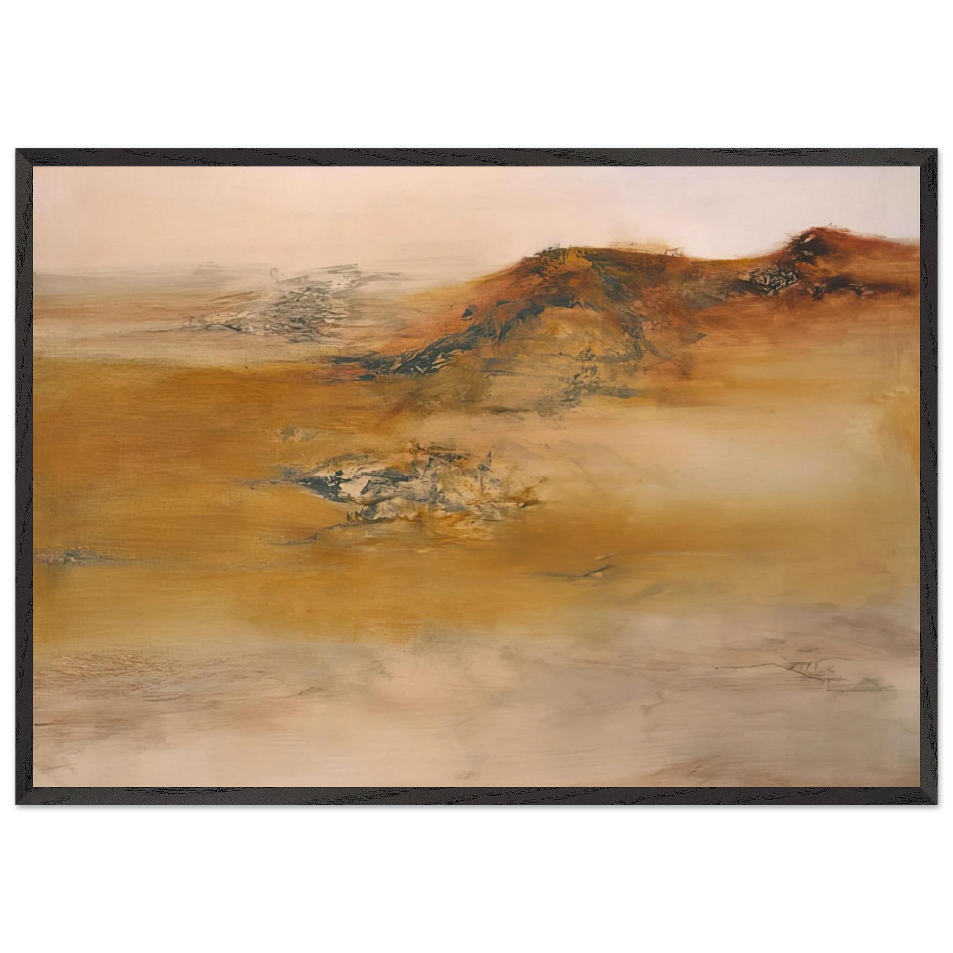 19 10 2001 2001 - Zao Wou-Ki Framed Art Print – Black Wooden Frame - Default Title - -Framed Art Print