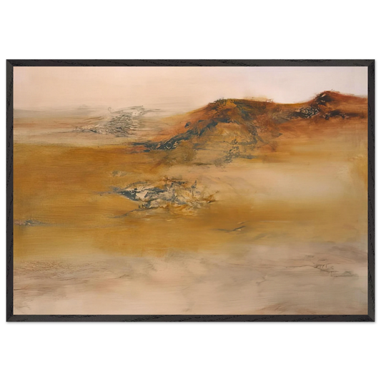 19 10 2001 2001 - Zao Wou-Ki Framed Art Print – Black Wooden Frame - Default Title - -Framed Art Print